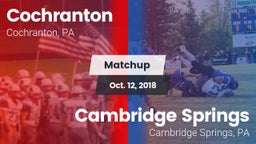 Matchup: Cochranton vs. Cambridge Springs  2018