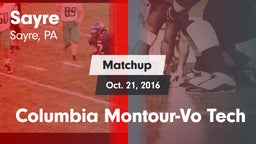 Matchup: Sayre vs. Columbia Montour-Vo Tech  2016