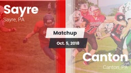 Matchup: Sayre vs. Canton  2018