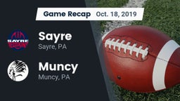 Recap: Sayre  vs. Muncy  2019