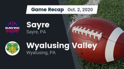 Recap: Sayre  vs. Wyalusing Valley  2020