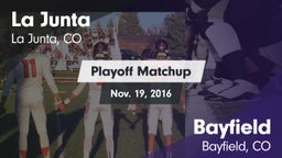Matchup: La Junta vs. Bayfield  2016