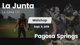 Matchup: La Junta vs. Pagosa Springs  2019
