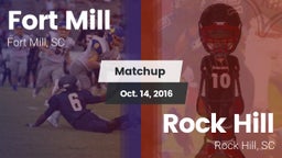 Matchup: Fort Mill vs. Rock Hill  2016