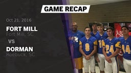 Recap: Fort Mill  vs. Dorman  2016