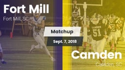 Matchup: Fort Mill vs. Camden  2018