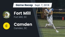 Recap: Fort Mill  vs. Camden  2018