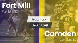 Matchup: Fort Mill vs. Camden  2019