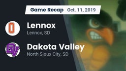 Recap: Lennox  vs. Dakota Valley  2019