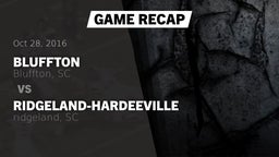 Recap: Bluffton  vs. Ridgeland-Hardeeville 2016