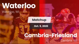 Matchup: Waterloo vs. Cambria-Friesland  2020