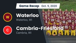 Recap: Waterloo  vs. Cambria-Friesland  2020