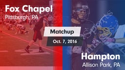 Matchup: Fox Chapel vs. Hampton  2016