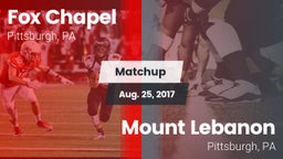 Matchup: Fox Chapel vs. Mount Lebanon 2017
