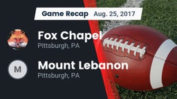 Recap: Fox Chapel  vs. Mount Lebanon 2017