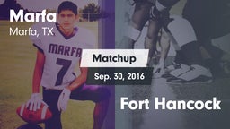 Matchup: Marfa vs. Fort Hancock  2016