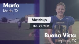 Matchup: Marfa vs. Buena Vista  2016