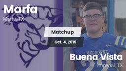 Matchup: Marfa vs. Buena Vista  2019