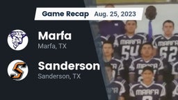 Recap: Marfa  vs. Sanderson  2023