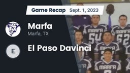 Recap: Marfa  vs. El Paso Davinci 2023