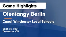 Olentangy Berlin  vs Canal Winchester Local Schools Game Highlights - Sept. 23, 2021