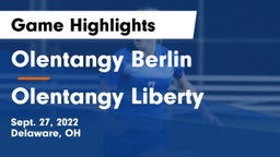 Olentangy Berlin  vs Olentangy Liberty  Game Highlights - Sept. 27, 2022