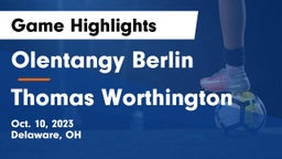 Olentangy Berlin  vs Thomas Worthington  Game Highlights - Oct. 10, 2023