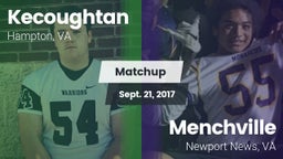 Matchup: Kecoughtan vs. Menchville  2017