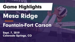 Mesa Ridge  vs Fountain-Fort Carson  Game Highlights - Sept. 7, 2019