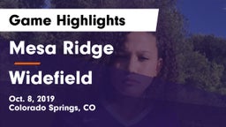 Mesa Ridge  vs Widefield Game Highlights - Oct. 8, 2019