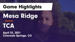 Mesa Ridge  vs TCA Game Highlights - April 23, 2021