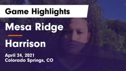 Mesa Ridge  vs Harrison Game Highlights - April 24, 2021