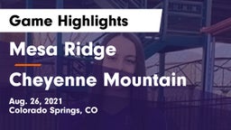 Mesa Ridge  vs Cheyenne Mountain  Game Highlights - Aug. 26, 2021