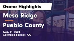 Mesa Ridge  vs Pueblo County Game Highlights - Aug. 31, 2021