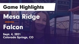 Mesa Ridge  vs Falcon Game Highlights - Sept. 4, 2021