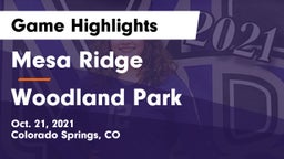 Mesa Ridge  vs Woodland Park  Game Highlights - Oct. 21, 2021