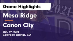 Mesa Ridge  vs Canon City  Game Highlights - Oct. 19, 2021