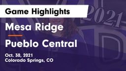 Mesa Ridge  vs Pueblo Central Game Highlights - Oct. 30, 2021