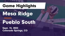 Mesa Ridge  vs Pueblo South  Game Highlights - Sept. 15, 2022