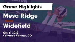 Mesa Ridge  vs Widefield  Game Highlights - Oct. 6, 2022