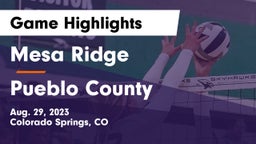 Mesa Ridge  vs Pueblo County  Game Highlights - Aug. 29, 2023