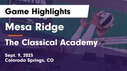 Mesa Ridge  vs The Classical Academy  Game Highlights - Sept. 9, 2023