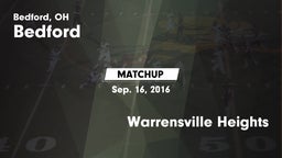 Matchup: Bedford vs. Warrensville Heights  2016