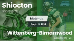 Matchup: Shiocton vs. Wittenberg-Birnamwood  2018
