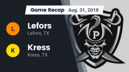 Recap: Lefors  vs. Kress  2018