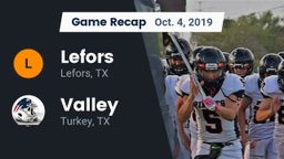 Recap: Lefors  vs. Valley  2019