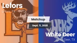 Matchup: Lefors vs. White Deer  2020