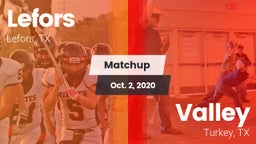 Matchup: Lefors vs. Valley  2020