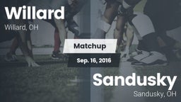 Matchup: Willard vs. Sandusky  2016