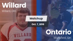 Matchup: Willard vs. Ontario  2016